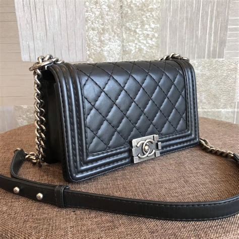 chanel calfskin boy small flap bag|Chanel black quilted flap bag.